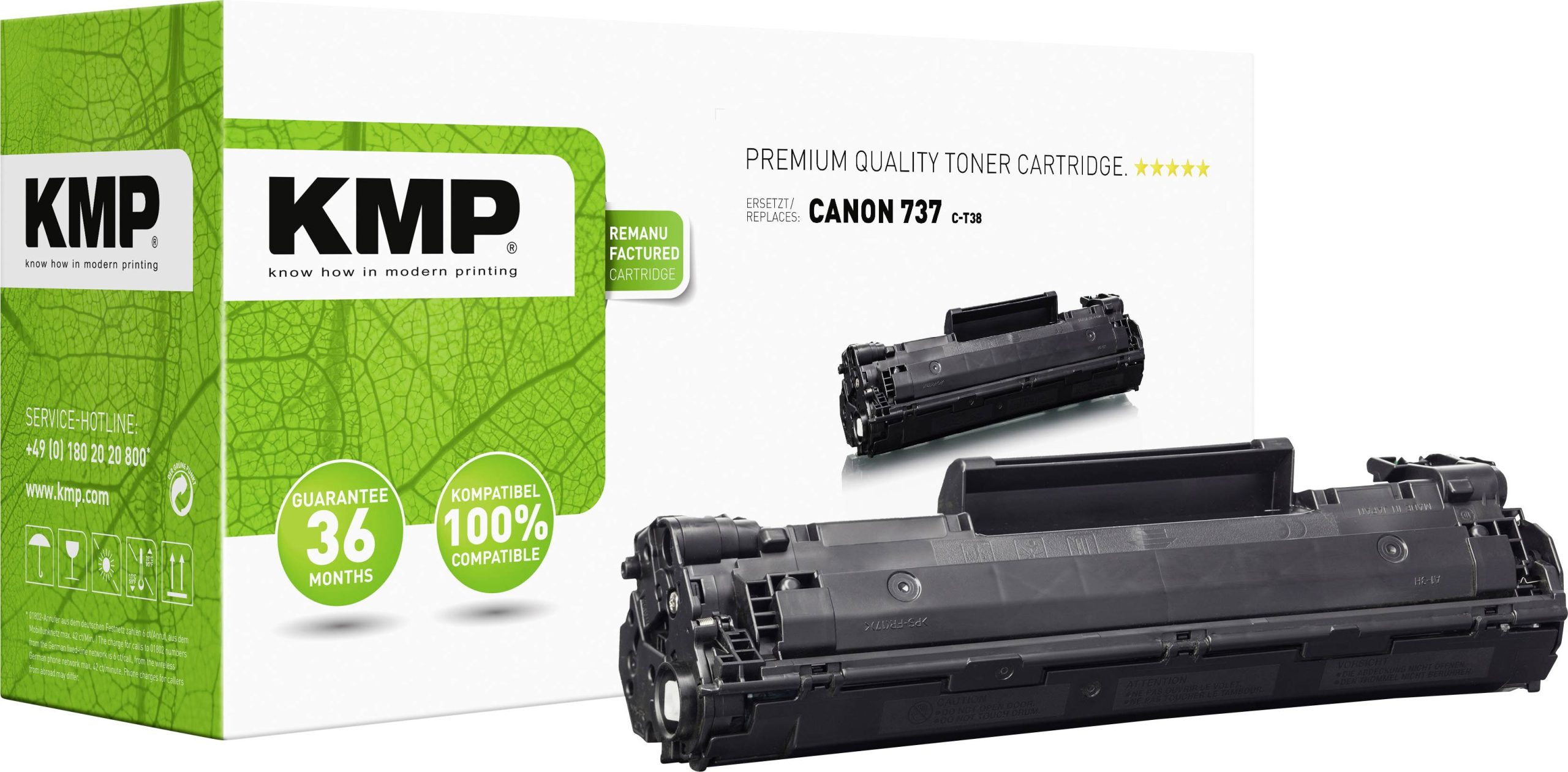 KMP Toner vervangt Canon 737 Compatibel Zwart 3000 bladzijden C-T38 3602,0000