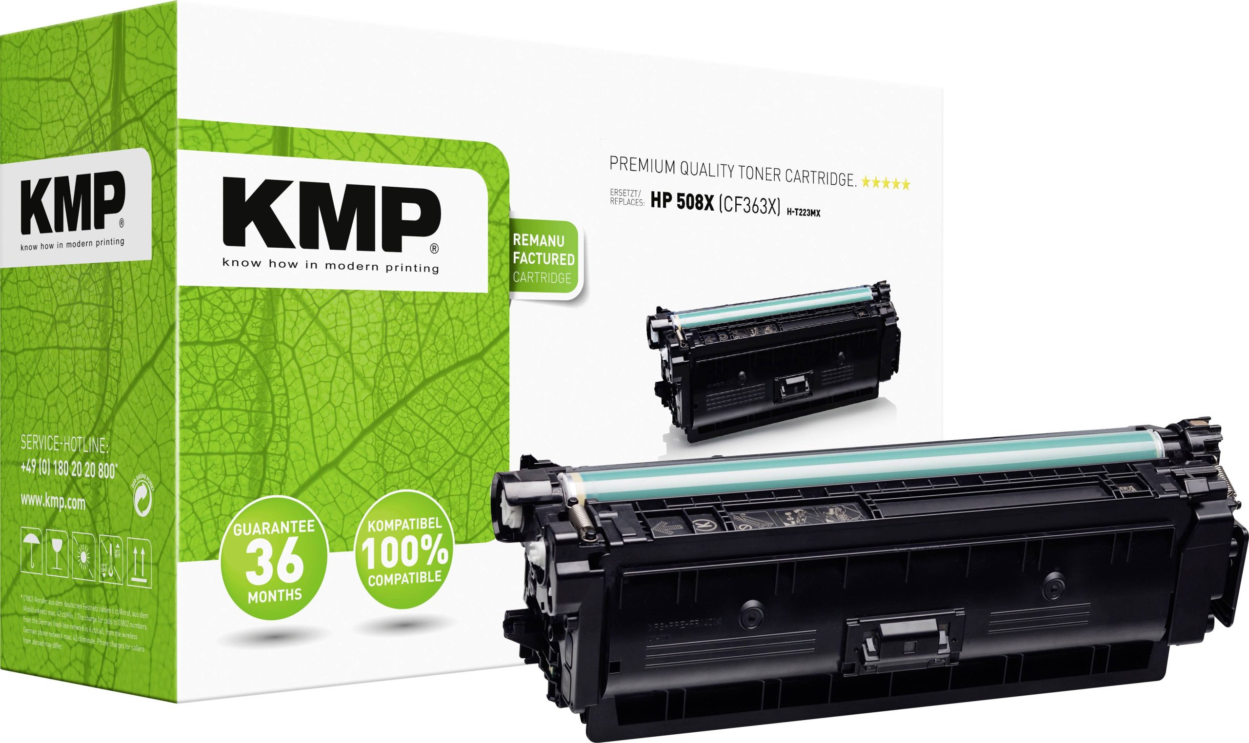KMP Toner vervangt HP 508X, CF363X Compatibel Magenta 9500 bladzijden H-T223MX 2537,3006