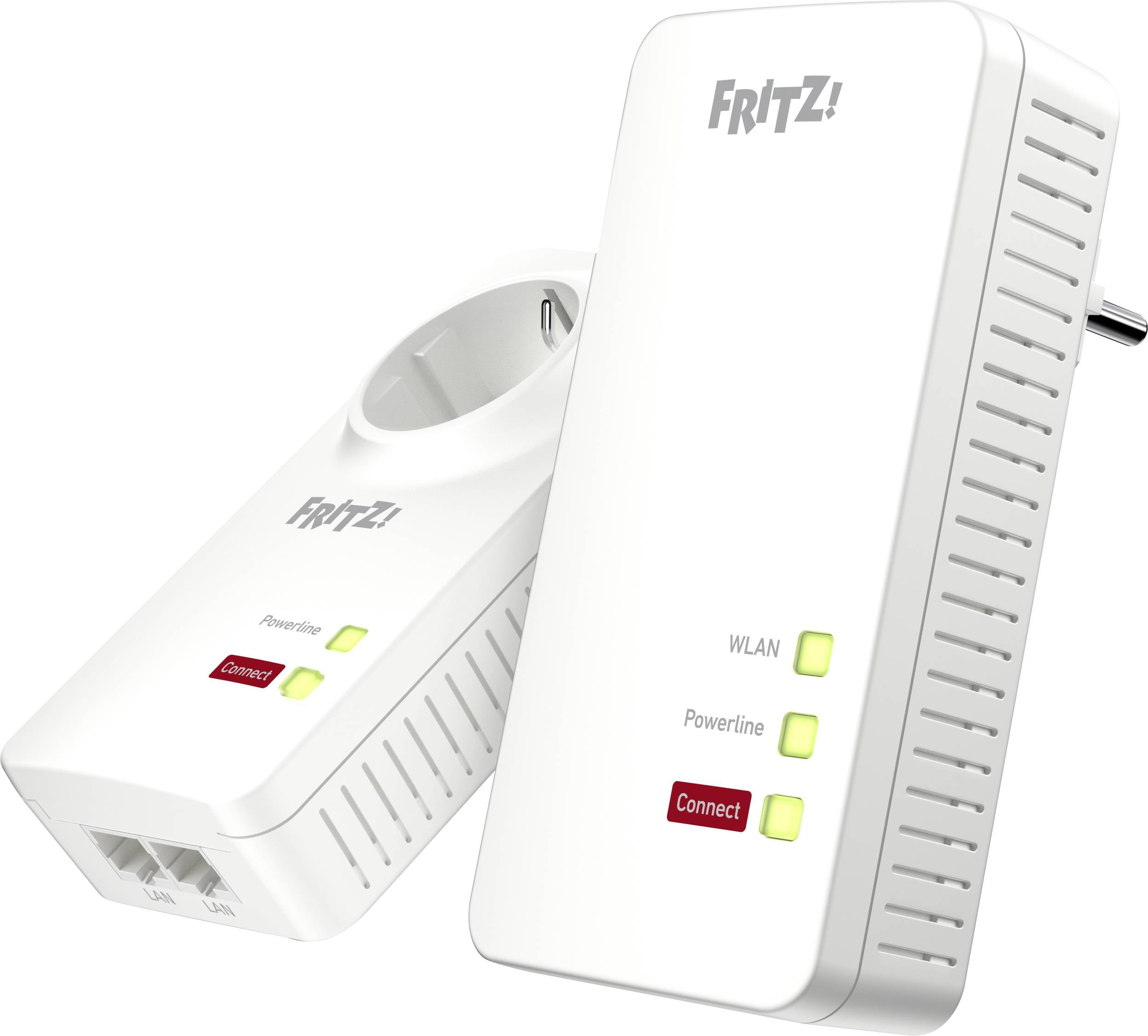 FRITZ! FRITZ!Powerline 1260 WLAN Set Powerline WiFi netwerkkit 20002795 1200 MBit/s