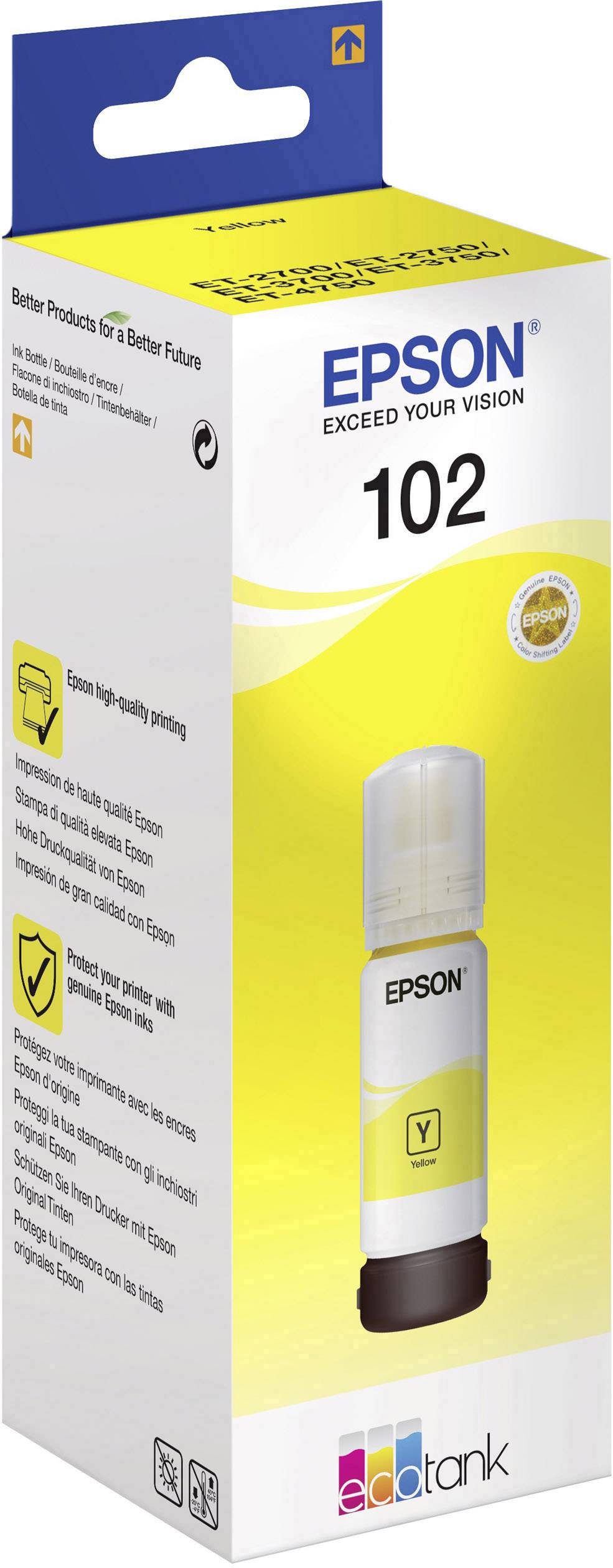Epson C13T03R440 102 EcoTank Navulinkt Origineel Epson Geel 70 ml