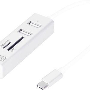 Digitus DA-70243 DA-70243 USB-hub 3 poorten USB-A, SD, Micro-SD USB 2.0 480 MBit/s Met USB-C stekker, Met aluminium behu Digitus DA-70243 DA-70243 USB-hub 3 poorten USB-A, SD, Micro-SD USB 2.0 480 MBit/s Met USB-C stekker, Met aluminium behu