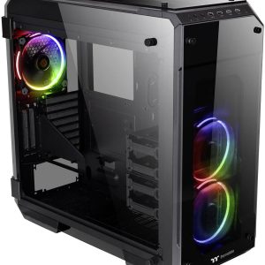Thermaltake View 71 TG Midi-tower PC-behuizing Zwart 2 voorgeïnstalleerde ventilators, Zijvenster, Stoffilter