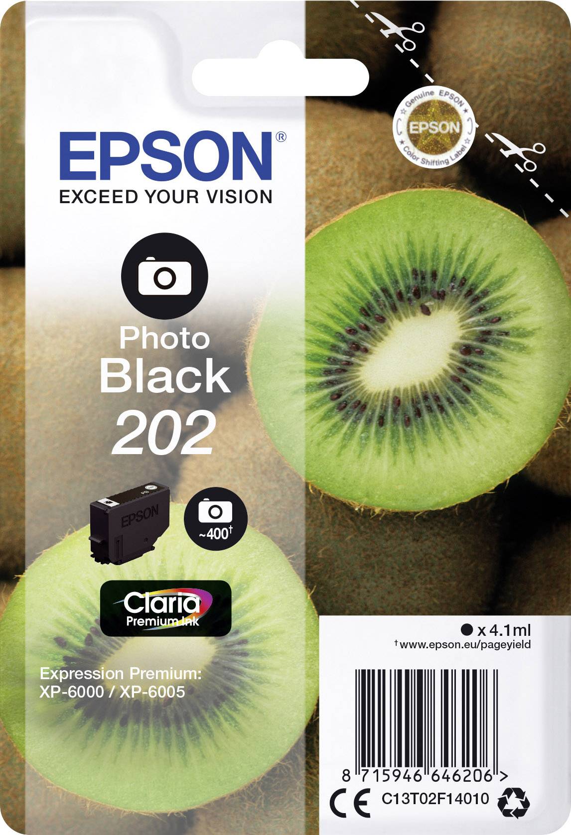 Epson Inktcartridge 202 Origineel Foto zwart C 13 T 02F14010