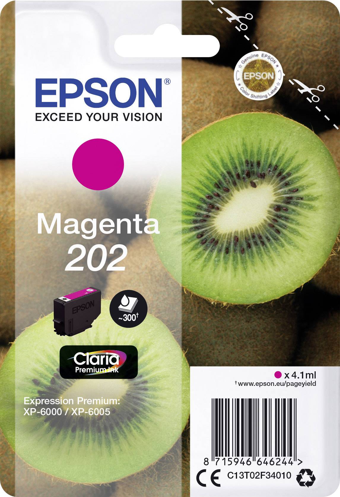 Epson Inktcartridge 202 Origineel Magenta C 13 T 02F34010