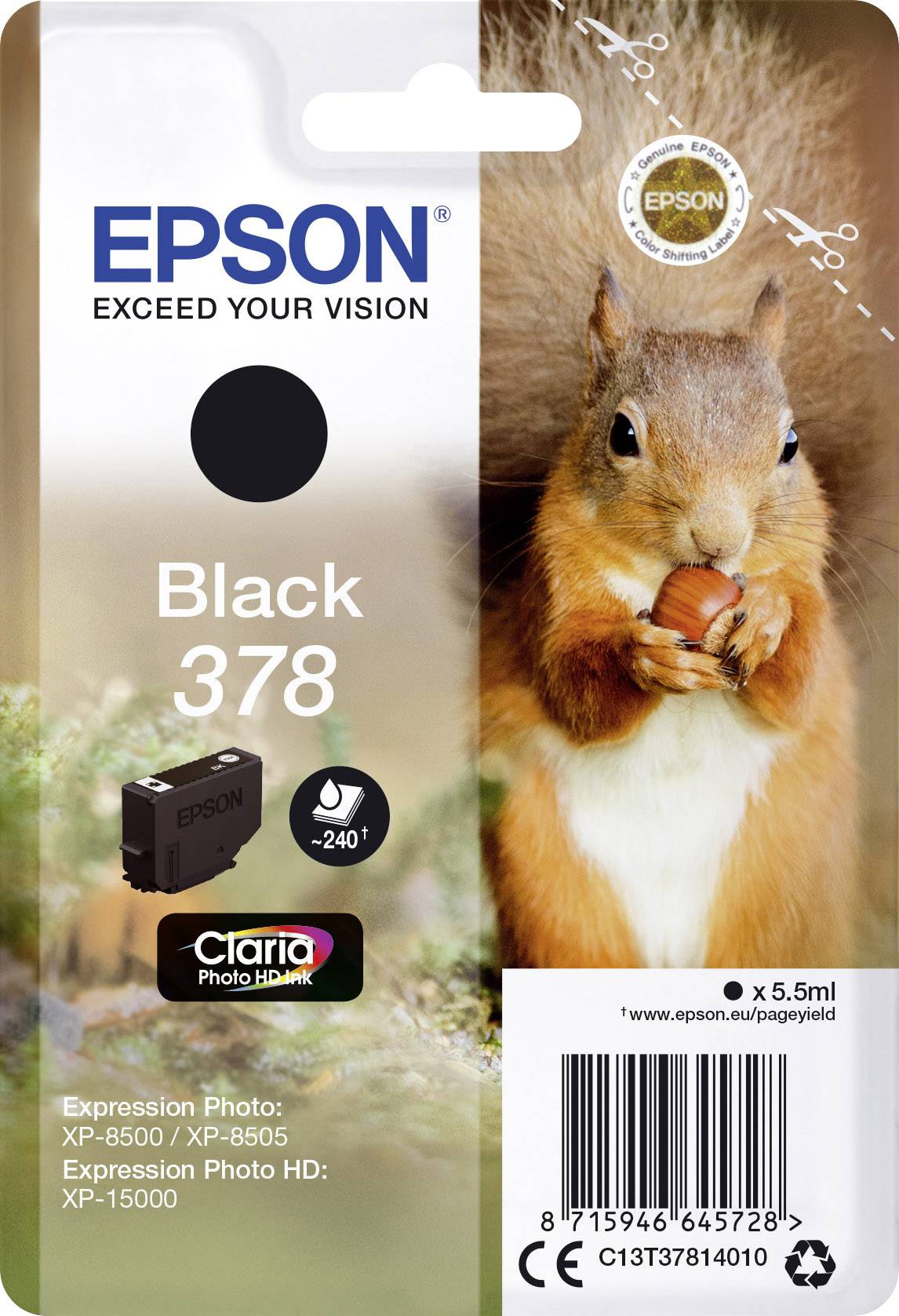 Epson Inktcartridge 378 Origineel Zwart C 13 T 37814010