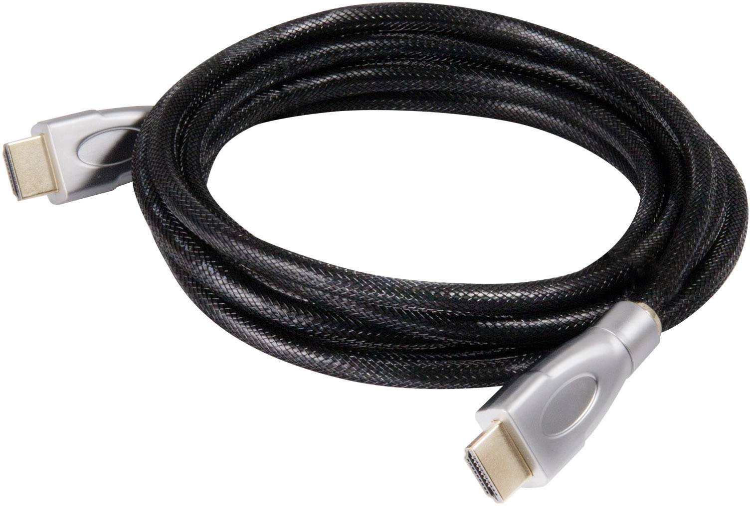 club3D CAC-1311 HDMI-kabel HDMI Aansluitkabel HDMI-A-stekker, HDMI-A-stekker 1.00 m Zwart, Zilver 4K UHD, Folie afscherm