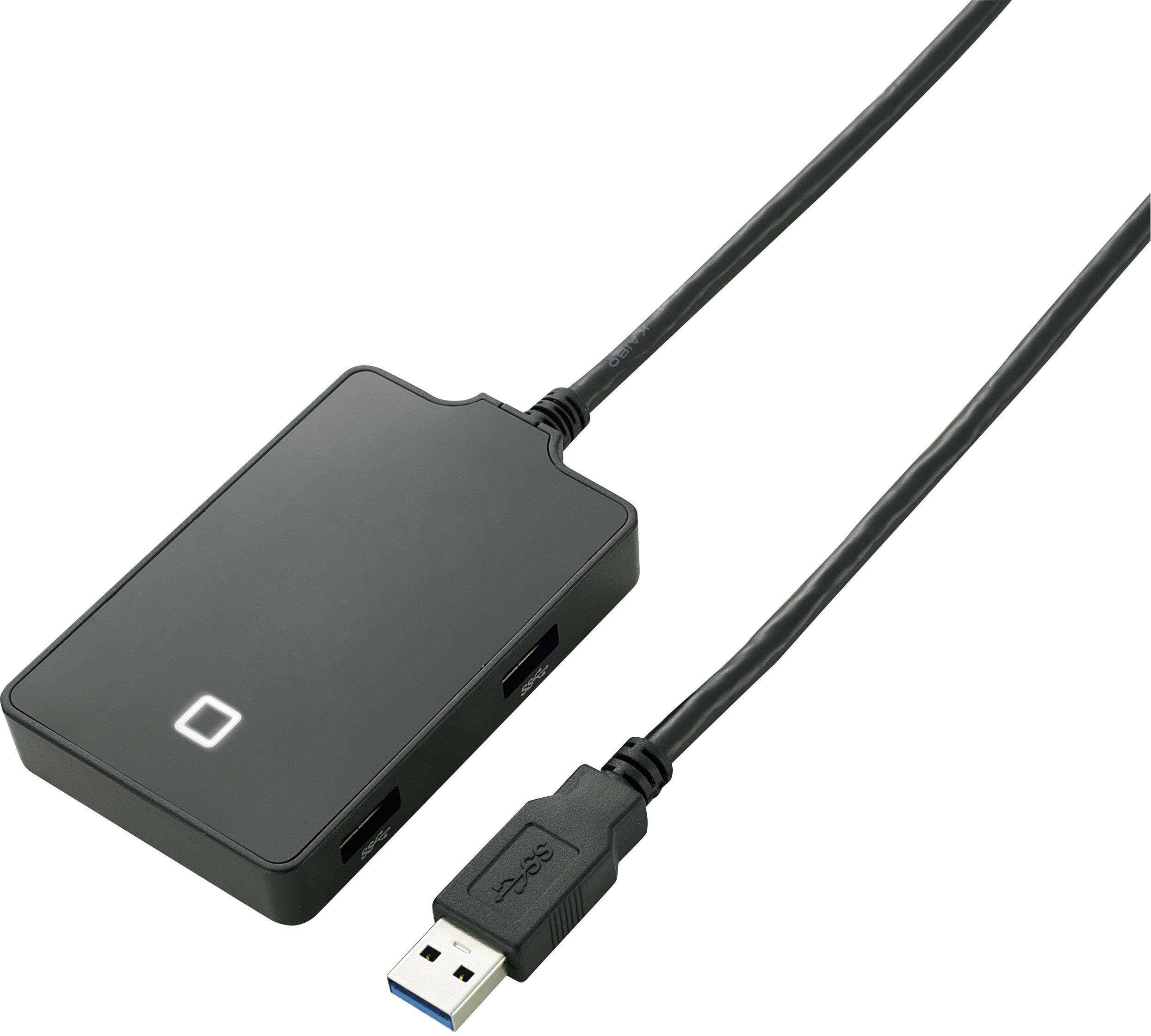 Renkforce 4 poorten USB-hub Zwart