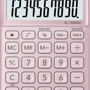 Casio SL-1000SC Zakrekenmachine Roze Aantal displayposities: 10 werkt op zonne-energie, werkt op batterijen (b x h x d)