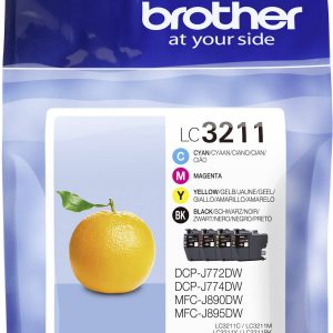 Brother Inktcartridge LC-3211 VALDR Origineel Combipack Zwart, Cyaan, Magenta, Geel LC3211VALDR Brother Inktcartridge LC-3211 VALDR Origineel Combipack Zwart, Cyaan, Magenta, Geel LC3211VALDR