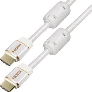 Maxtrack C 216-1,5 L HDMI-kabel HDMI Aansluitkabel HDMI-A-stekker, HDMI-A-stekker 1.50 m Wit 4K UHD, Afgeschermd, Audio