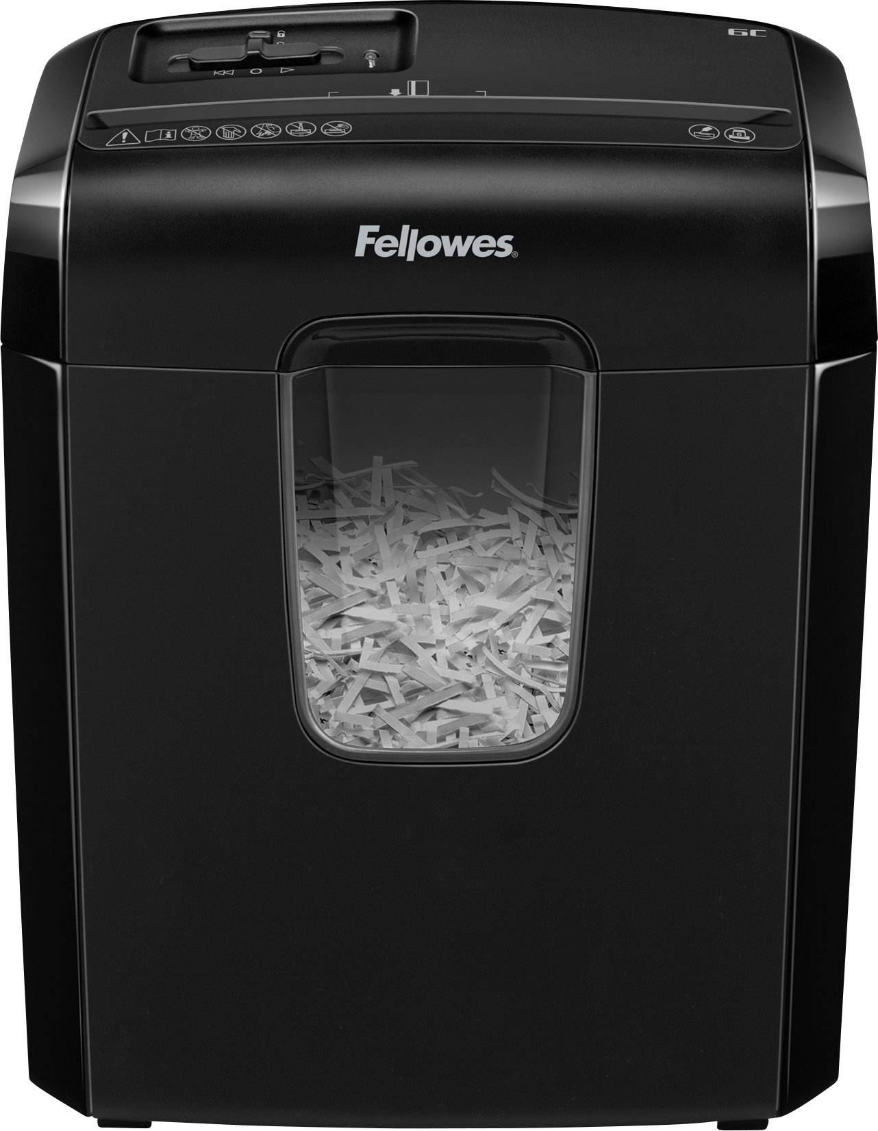 Fellowes Powershred® 6C Papierversnipperaar Cross cut 4 x 35 mm 11 l Aantal bladen (max.): 6 vellen Ook geschikt voor Pa