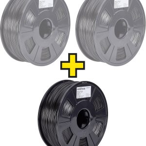 Renkforce RF-3294334 Filamentpakket ABS kunststof 1.75 mm Zwart 3 kg Renkforce RF-3294334 Filamentpakket ABS kunststof 1.75 mm Zwart 3 kg