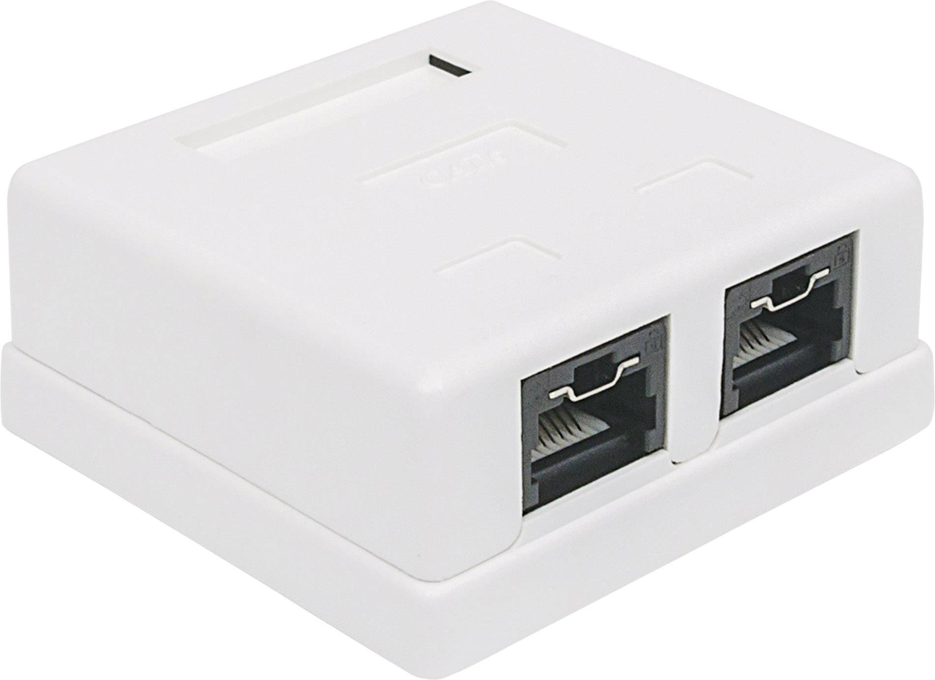 Intellinet 771467 Netwerkdoos Opbouw (op muur) CAT 3, CAT 4, CAT 5, CAT 5e, CAT 6 2 poorten Wit