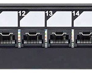 Intellinet Patch-Panel 24 poorten Netwerkpatchpaneel 483 mm (19″) CAT 6 1 HE Zwart Ingericht Intellinet Patch-Panel 24 poorten Netwerkpatchpaneel 483 mm (19″) CAT 6 1 HE Zwart Ingericht
