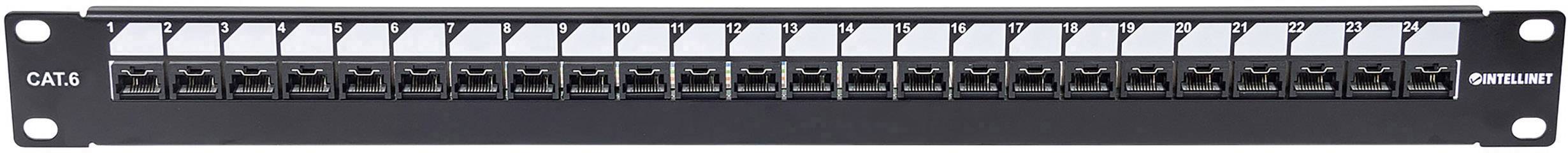 Intellinet Patch-Panel 24 poorten Netwerkpatchpaneel 483 mm (19") CAT 6 1 HE Zwart Ingericht