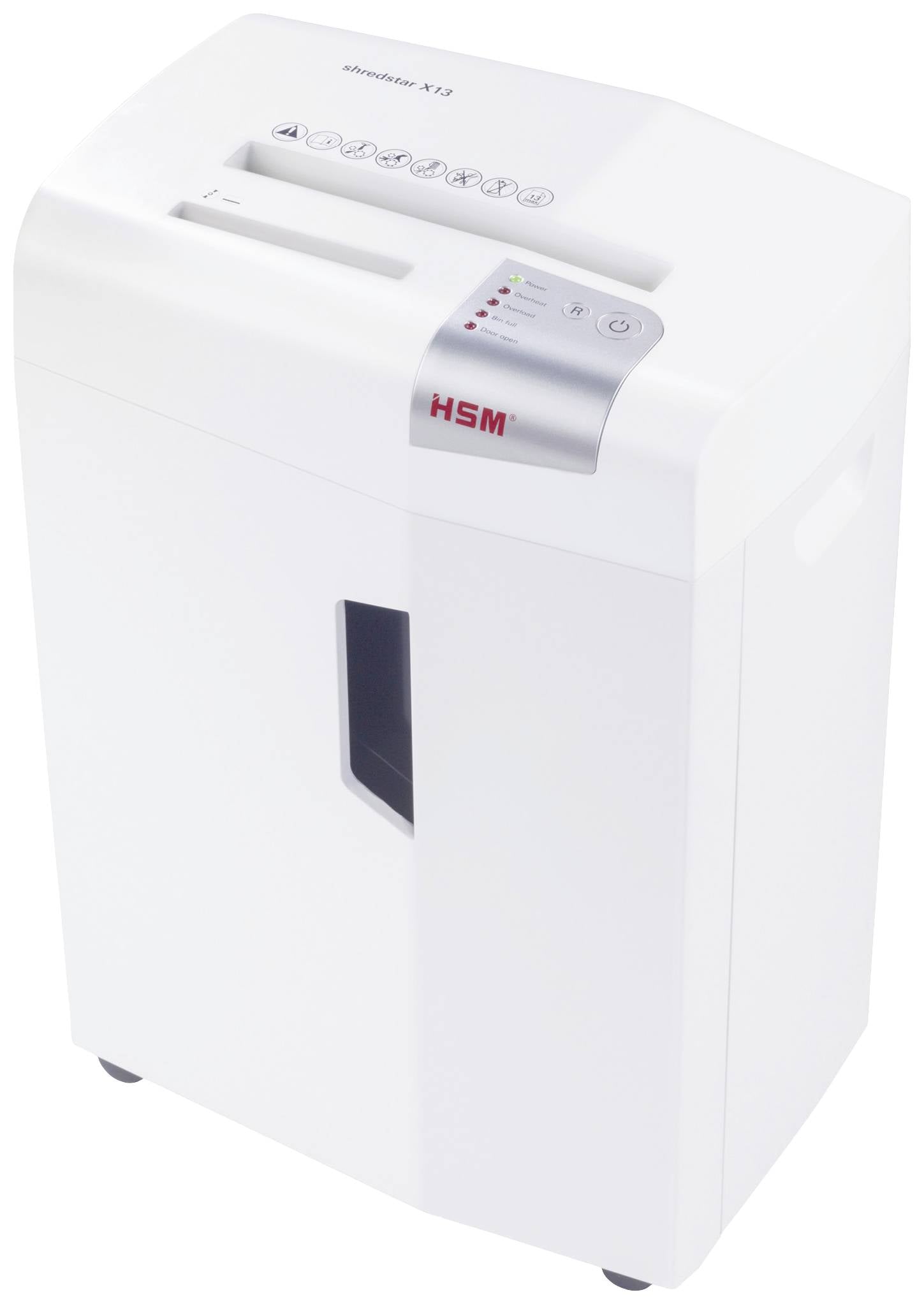 HSM shredstar X13 Papierversnipperaar 13 vellen Cross cut 4 x 37 mm P-4 23 l Ook geschikt voor CD's, DVD's, Nietjes, Pap