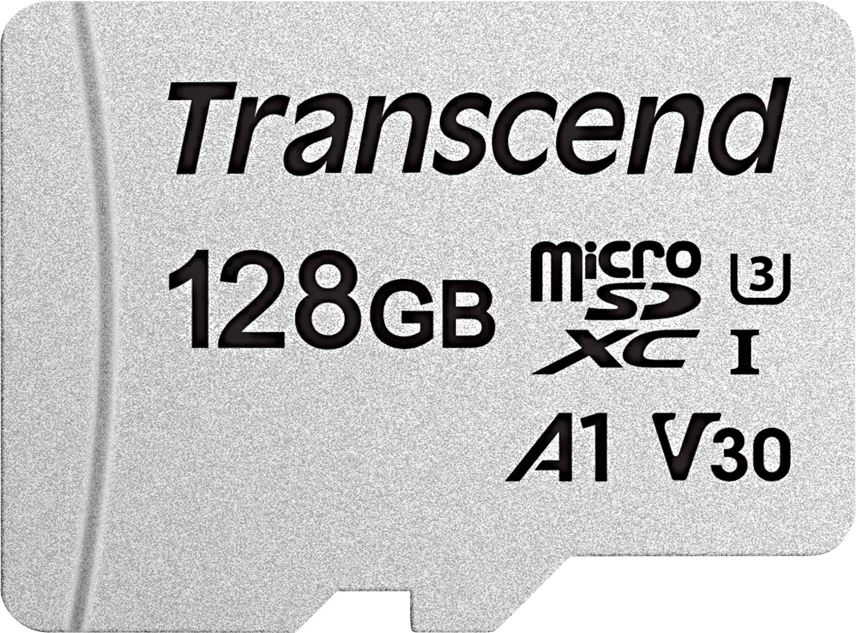 Transcend Premium 300S microSDXC-kaart 128 GB Class 10, UHS-I, UHS-Class 3, v30 Video Speed Class, A1 Application Perfor