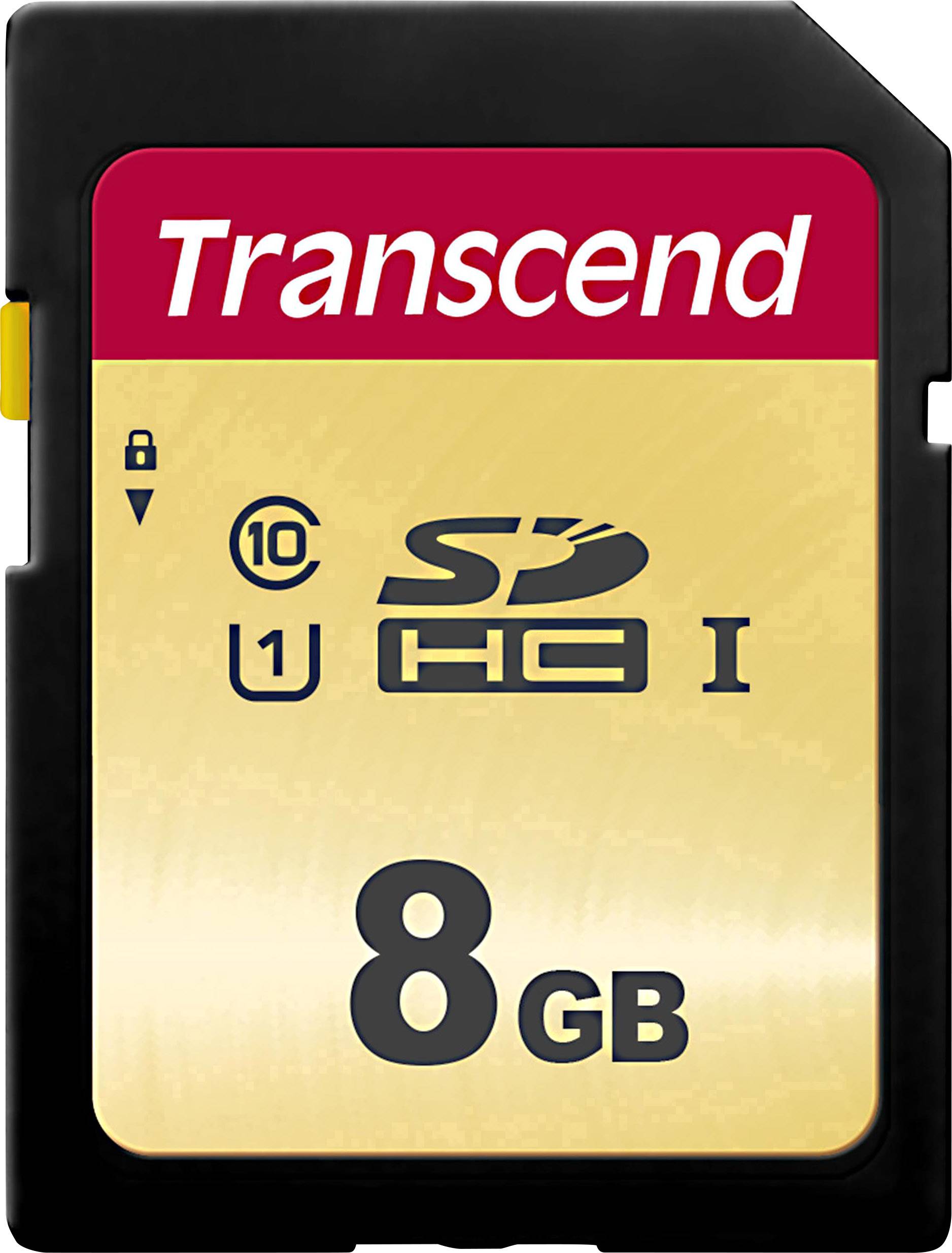 Transcend Premium 500S SDHC-kaart 8 GB Class 10, UHS-I, UHS-Class 1