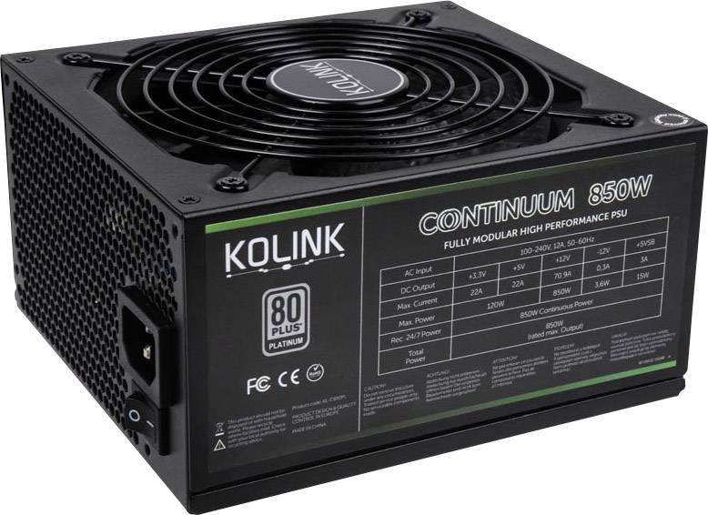 Kolink KL-C850PL PC-netvoeding 850 W ATX 80 Plus Platinum