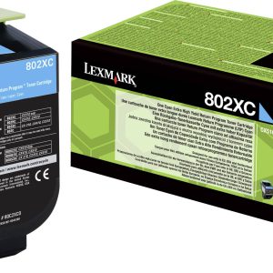 Lexmark Toner 802XC Origineel Cyaan 4000 bladzijden 80C2XC0 Lexmark Toner 802XC Origineel Cyaan 4000 bladzijden 80C2XC0