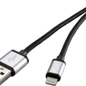 Renkforce RF-3969330 USB-kabel USB 2.0 USB-A stekker, Apple Lightning stekker 1.50 m Donkergrijs Gesleeved Renkforce RF-3969330 USB-kabel USB 2.0 USB-A stekker, Apple Lightning stekker 1.50 m Donkergrijs Gesleeved