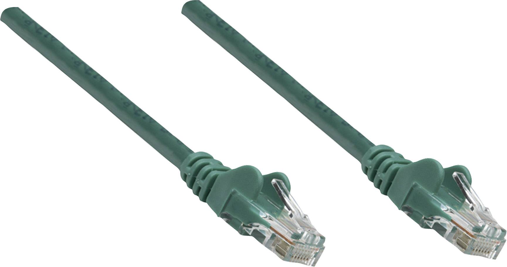 Intellinet 350594 RJ45 Netwerkkabel, patchkabel CAT 6A S/FTP 0.50 m Groen Afgeschermd (enkel), Afscherming totaal, Halog