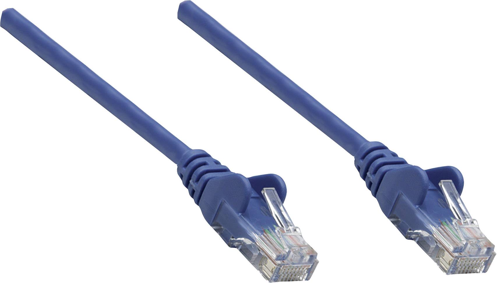 Intellinet 739931 RJ45 Netwerkkabel, patchkabel CAT 6 U/UTP 0.25 m Blauw 1 stuk(s)