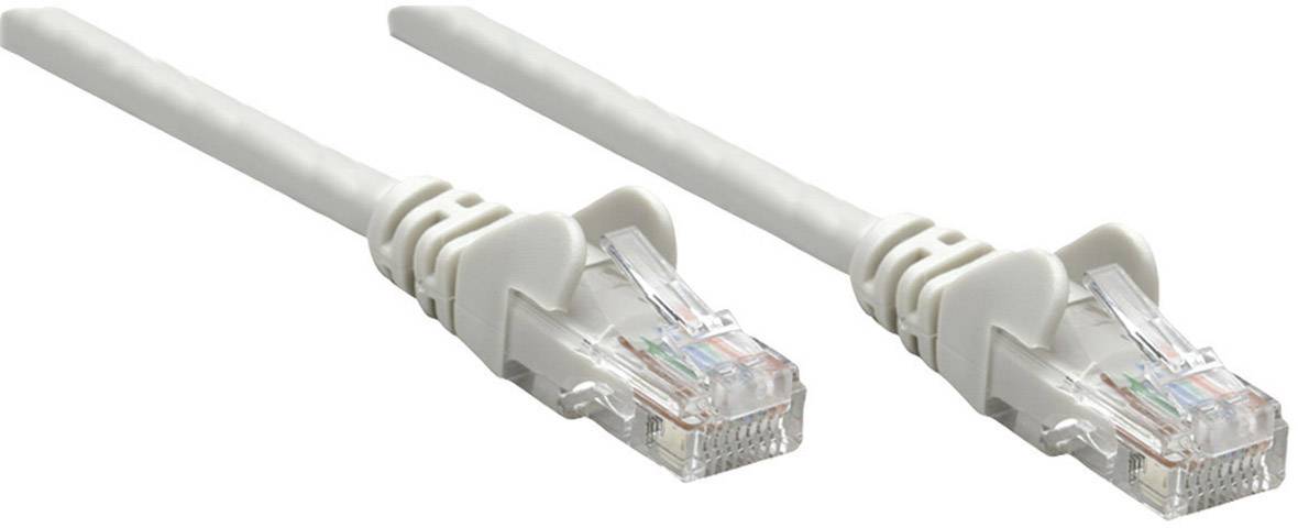 Intellinet 317092 RJ45 Netwerkkabel, patchkabel CAT 6A S/FTP 0.50 m Grijs Afgeschermd (enkel), Afscherming totaal, Halog