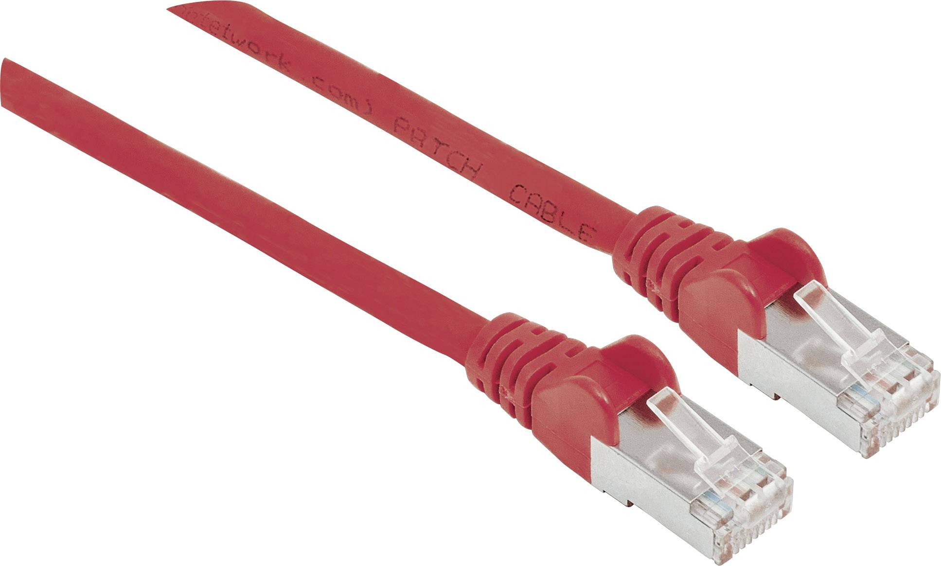 Intellinet 319089 RJ45 Netwerkkabel, patchkabel CAT 6A S/FTP 1.50 m Rood Folie afscherming, Afscherming gevlochten, Halo