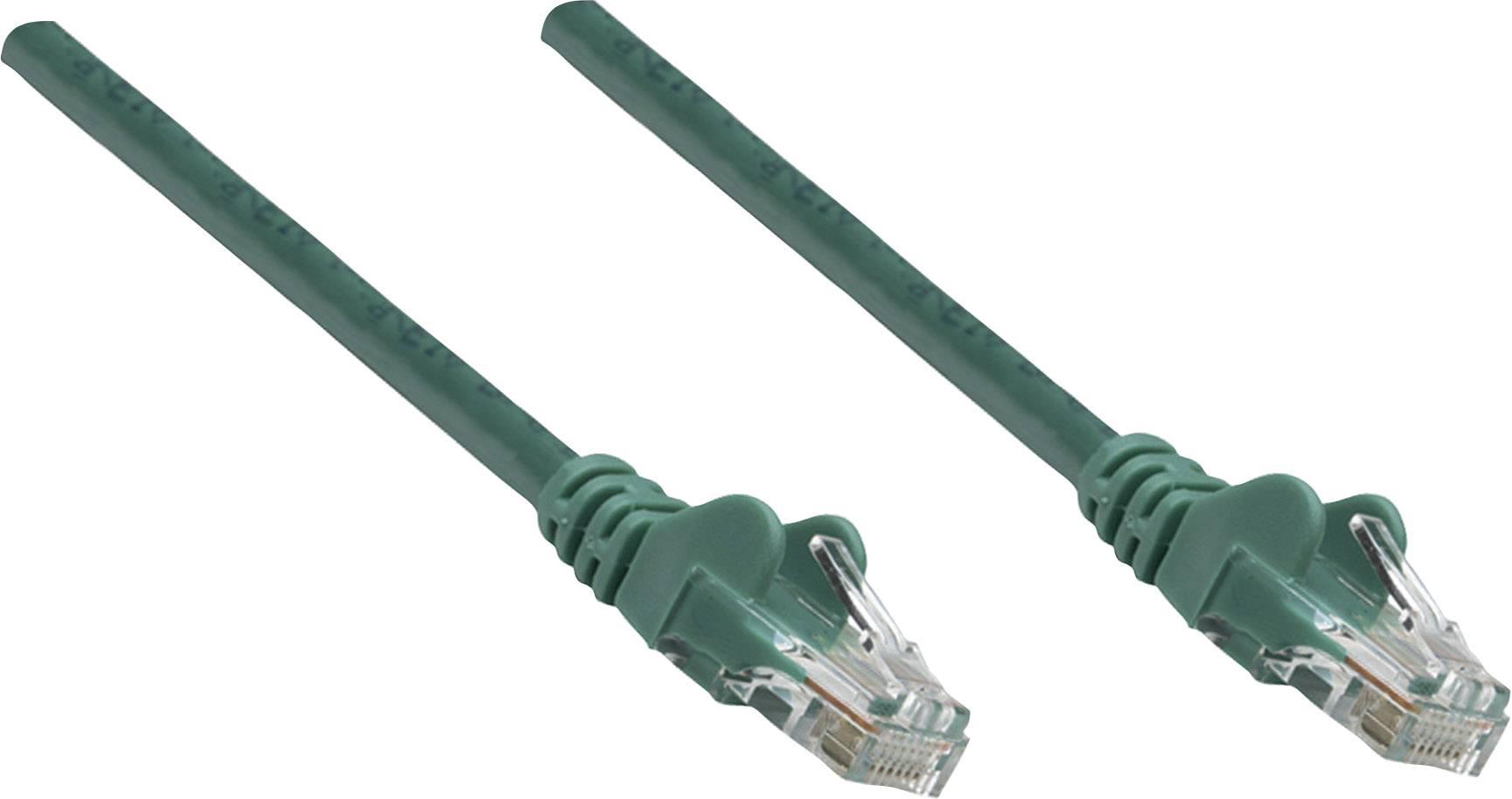 Intellinet 730815 RJ45 Netwerkkabel, patchkabel CAT 6 U/UTP 0.25 m Groen 1 stuk(s)