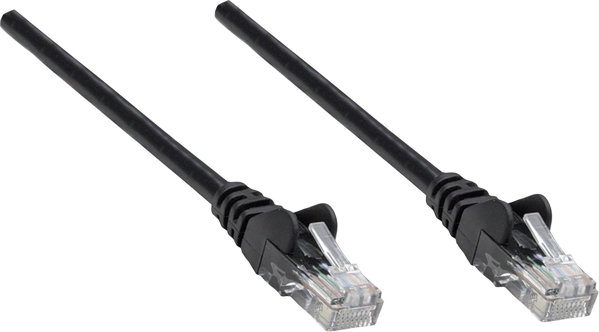 Intellinet 318761 RJ45 Netwerkkabel, patchkabel CAT 6A S/FTP 1.00 m Zwart Afgeschermd (enkel), Afscherming totaal, Halog