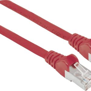 Intellinet 737098 RJ45 Netwerkkabel, patchkabel CAT 6A S/FTP 20.00 m Rood Folie afscherming, Afscherming gevlochten, Hal Intellinet 737098 RJ45 Netwerkkabel, patchkabel CAT 6A S/FTP 20.00 m Rood Folie afscherming, Afscherming gevlochten, Hal