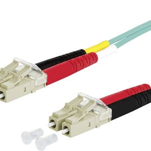 Metz Connect 151J1JOJO50E Glasvezel Optische vezel Aansluitkabel 5.00 m Turquoise [2x LC-stekker – 2x LC-stekker] 50/125