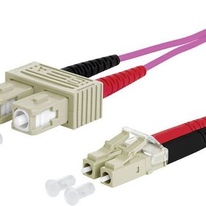 Metz Connect 151S1EOJO10E Glasvezel Optische vezel Aansluitkabel 1.00 m Violet [2x LC-stekker – 2x LC-stekker] 50/125 µ