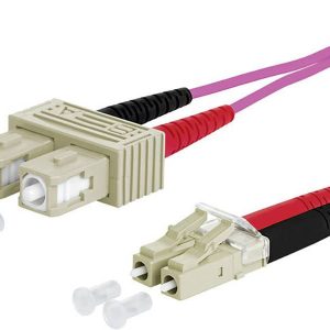 Metz Connect 151S1EOJO20E Glasvezel Optische vezel Aansluitkabel 2.00 m Violet [2x SC-stekker – 2x LC-stekker] 50/125 µ