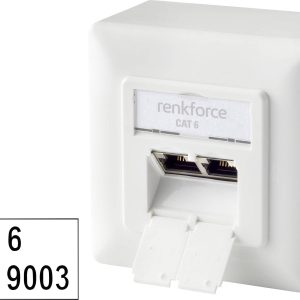 Renkforce NDA-6003 Netwerkdoos Opbouw (op muur) CAT 6 2 poorten Alpine-wit Renkforce NDA-6003 Netwerkdoos Opbouw (op muur) CAT 6 2 poorten Alpine-wit