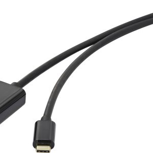 Renkforce USB-C / Mini-displayport Adapterkabel USB-C stekker, Mini DisplayPort-stekker 5.00 m Zwart RF-3421684 USB-C-di
