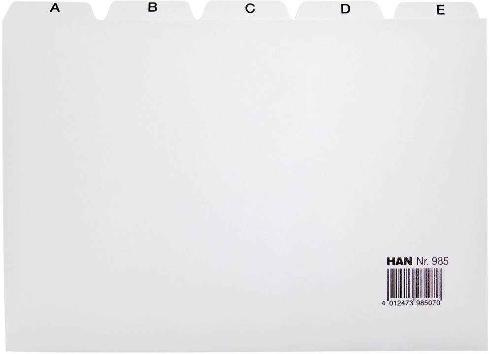 HAN 985 Kaartenbak register DIN A5 liggend A-Z Polypropyleen Grijs 25 tabbladen 985