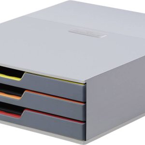 Durable VARICOLOR 3 – 7603 760327 Ladebox Grijs DIN A4, DIN C4, Folio, Letter Aantal lades: 3 Durable VARICOLOR 3 – 7603 760327 Ladebox Grijs DIN A4, DIN C4, Folio, Letter Aantal lades: 3