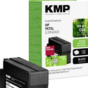 KMP Inktcartridge vervangt HP 957XL, L0R40AE Compatibel Zwart H167BX 1749,4001 KMP Inktcartridge vervangt HP 957XL, L0R40AE Compatibel Zwart H167BX 1749,4001