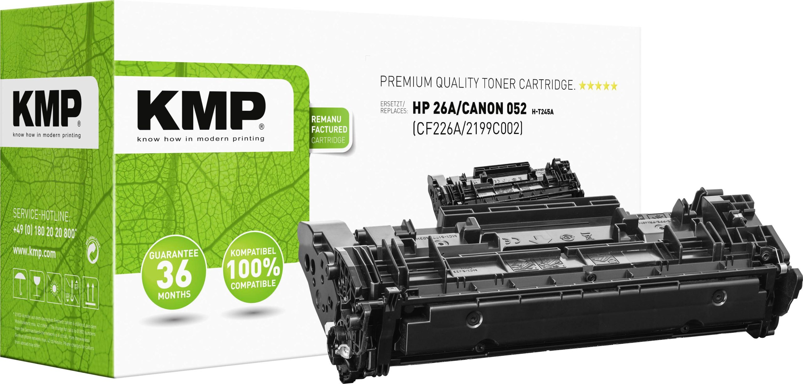 KMP Toner vervangt HP, Troy 26A, CF226A Compatibel Zwart 4000 bladzijden H-T245A 2539,0000