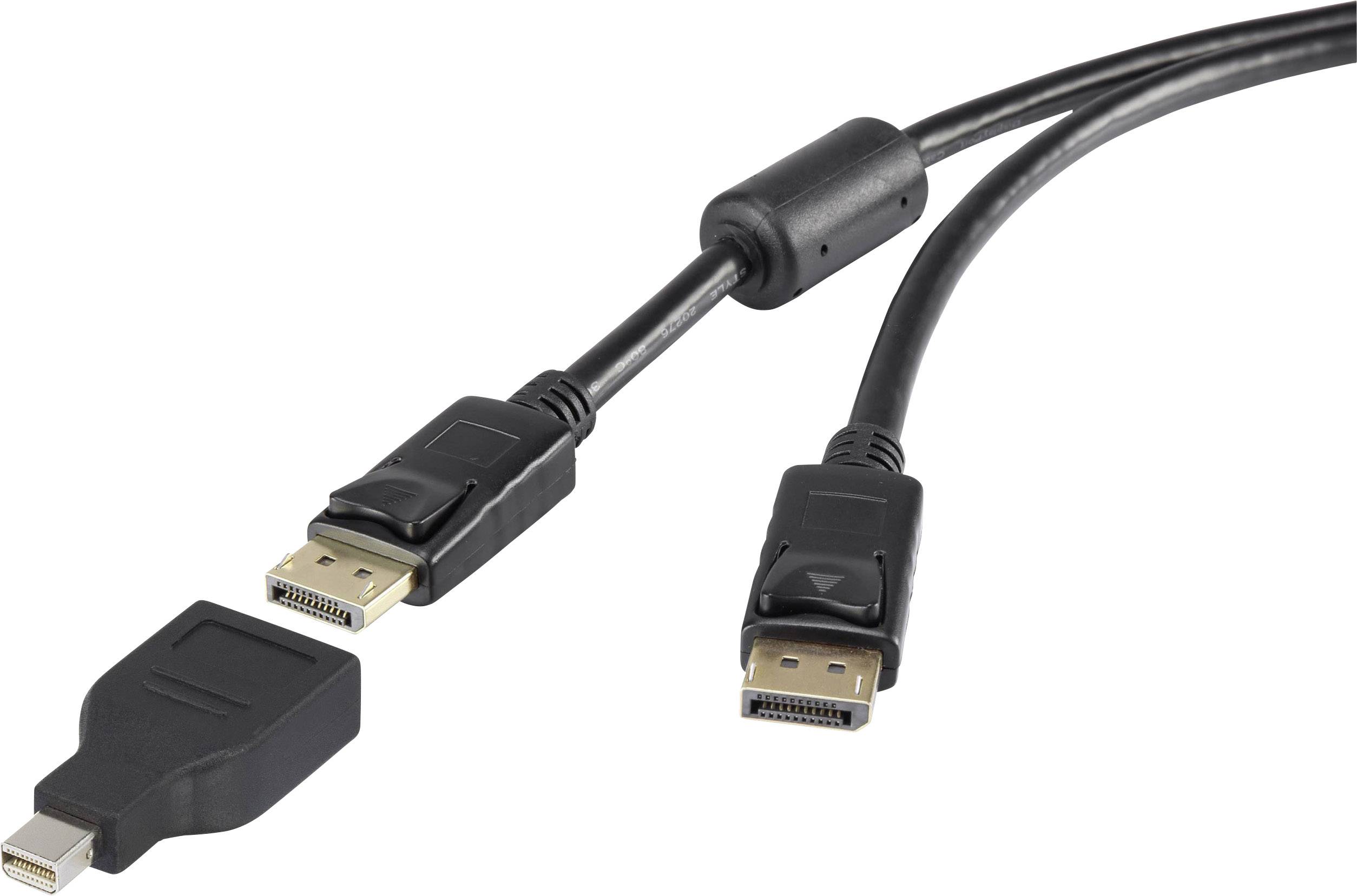 Renkforce RF-3424506 DisplayPort-kabel Mini-displayport / DisplayPort Adapterkabel Mini DisplayPort-stekker, DisplayPort