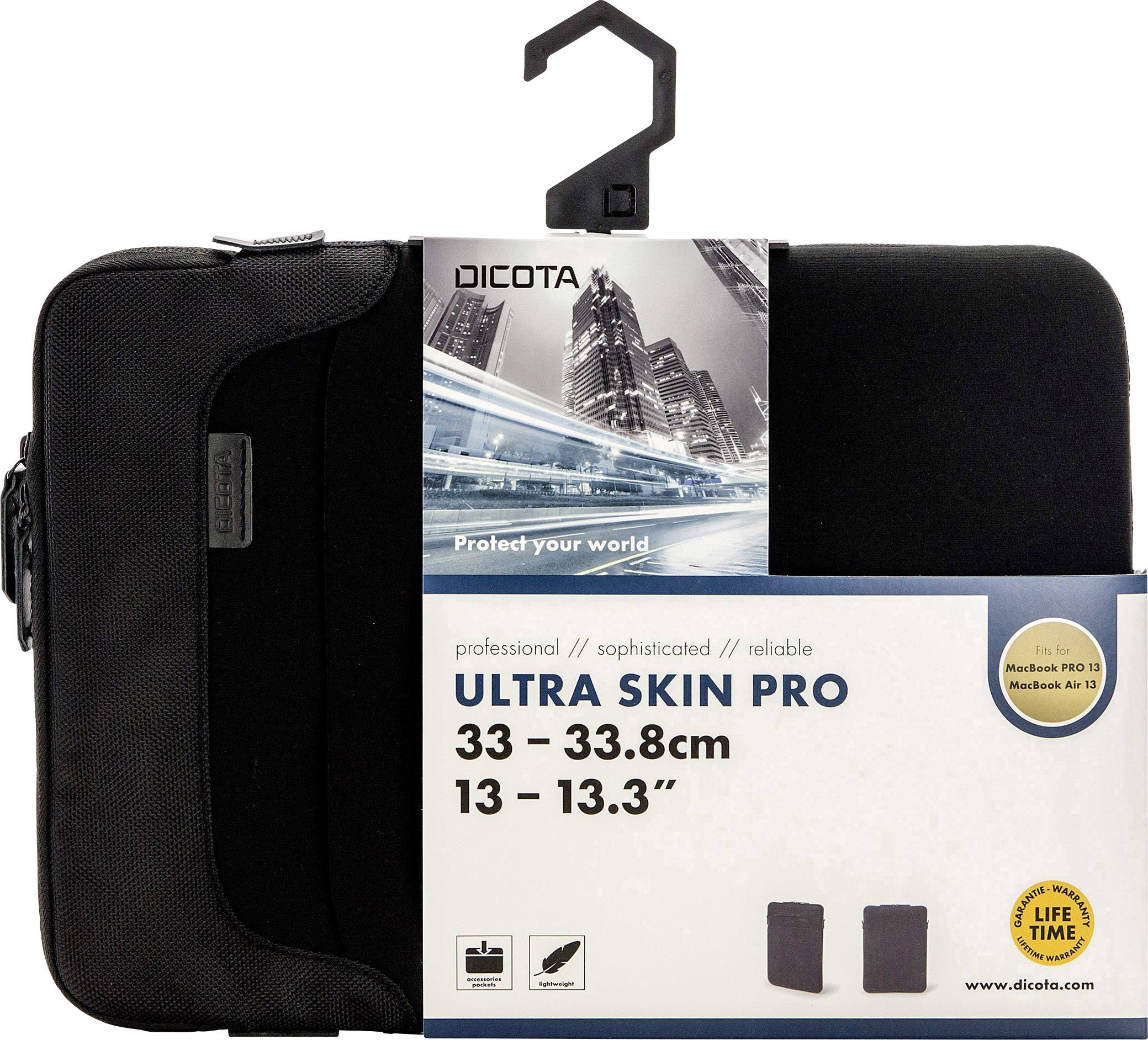 Dicota Laptophoes Ultra Skin PRO 13-13.3 Geschikt voor max. (laptop): 33,8 cm (13,3") Zwart