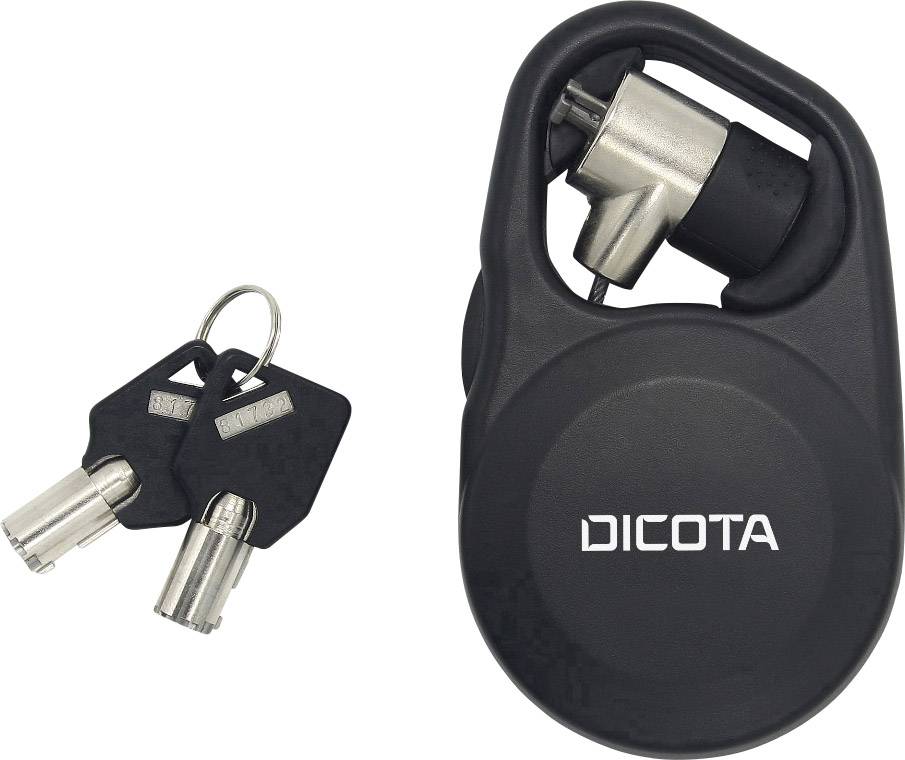 Dicota Laptopslot Sleutelslot Uittrekbaar 1.3 m Security T-Lock Retractable, Single (3 x