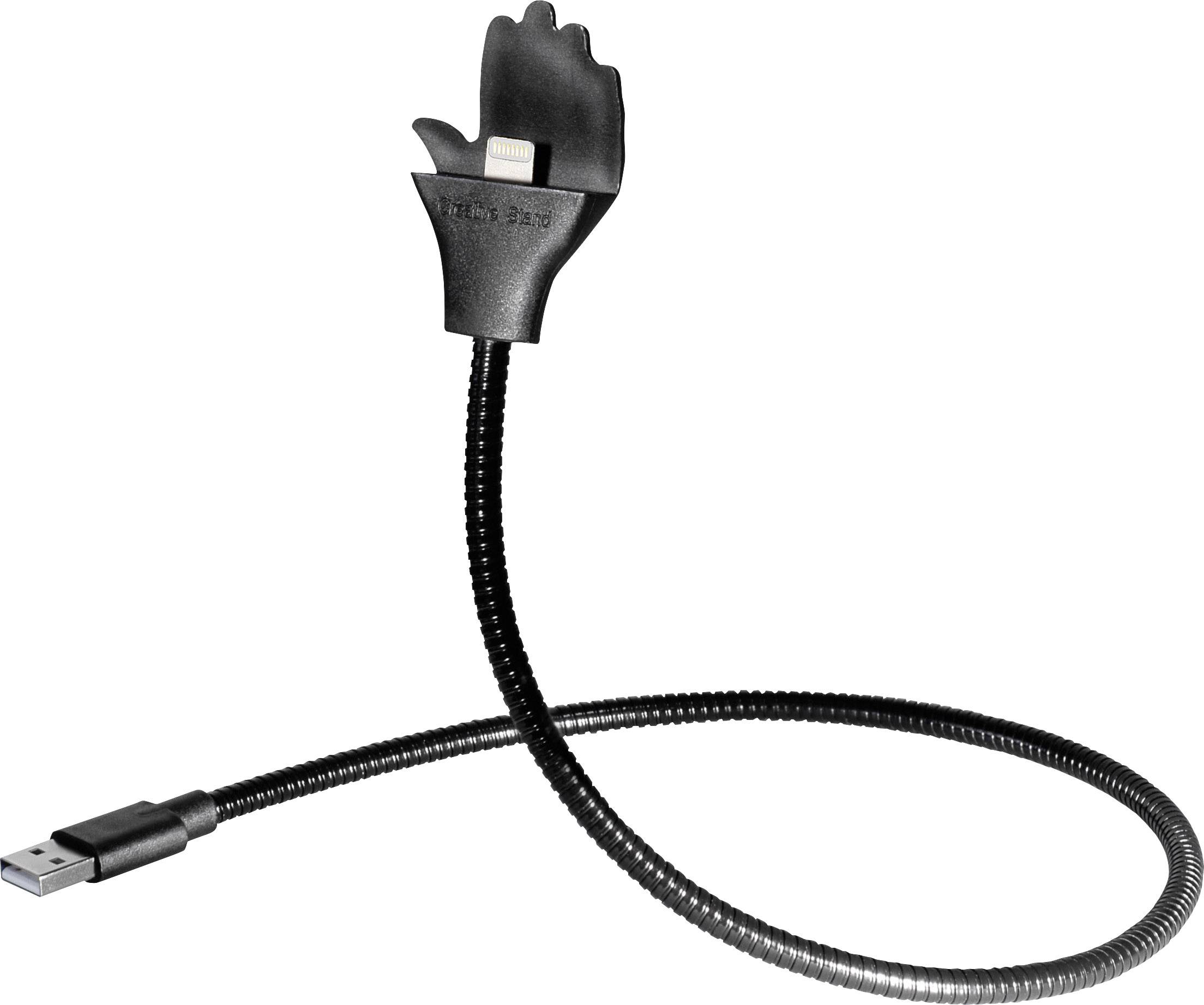 Maxtrack MH 1 L USB-kabel USB 2.0 USB-A stekker, Apple Lightning stekker 0.50 m Zwart