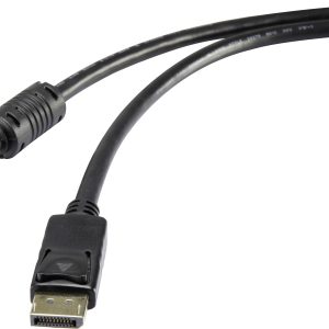Renkforce DisplayPort Aansluitkabel DisplayPort-stekker, DisplayPort-stekker 1.00 m Zwart UHD 4K @ 60 Hz Vergulde steekc Renkforce DisplayPort Aansluitkabel DisplayPort-stekker, DisplayPort-stekker 1.00 m Zwart UHD 4K @ 60 Hz Vergulde steekc