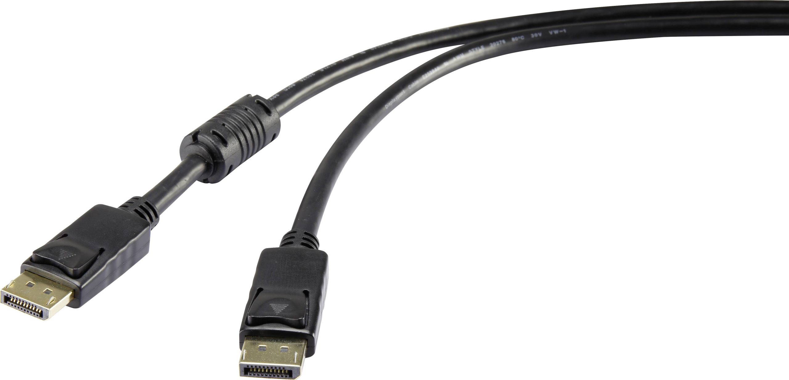 Renkforce DisplayPort Aansluitkabel DisplayPort-stekker, DisplayPort-stekker 1.00 m Zwart UHD 4K @ 60 Hz Vergulde steekc