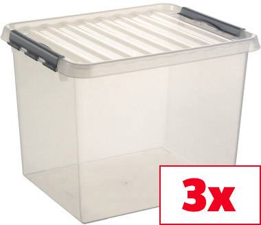 Helit Opbergdoos Sunware Q-line Transparant 52 l (b x h x d) 50 x 40 x 38 cm 3 stuk(s)