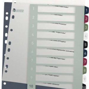 Leitz 1238 Style Register DIN A4 1-12 Polypropyleen Meerdere kleuren 12 tabbladen Extra breed, PC-beschrijfbaar 1238-00- Leitz 1238 Style Register DIN A4 1-12 Polypropyleen Meerdere kleuren 12 tabbladen Extra breed, PC-beschrijfbaar 1238-00-