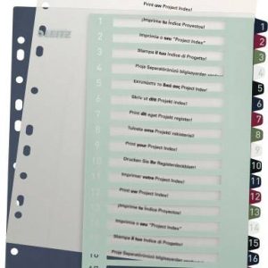 Leitz 1239 Style Register DIN A4 1-20 Polypropyleen Meerdere kleuren 20 tabbladen Extra breed, PC-beschrijfbaar 1239-00- Leitz 1239 Style Register DIN A4 1-20 Polypropyleen Meerdere kleuren 20 tabbladen Extra breed, PC-beschrijfbaar 1239-00-